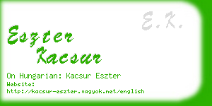 eszter kacsur business card